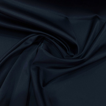 Midnight blue stretch satin-back crepe cady fabric