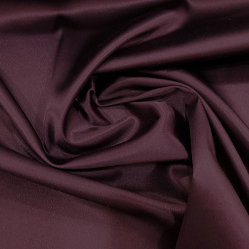 Purple eggplant stretch satin-back crepe cady fabric