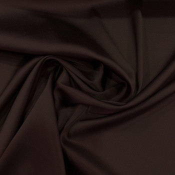 Tissu caddy crêpe envers satin stretch marron glacé