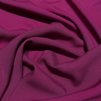 Plum purple satin-back cady crepe fabric