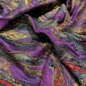 Plum burgundy silk brocade fabric