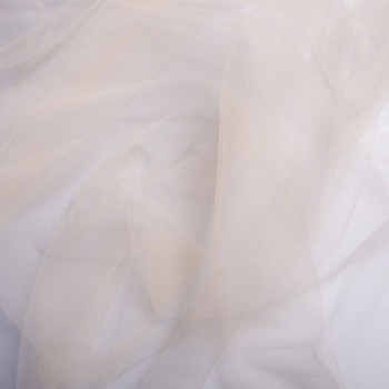Tissu tulle illusion ivoire (90 centimètres)