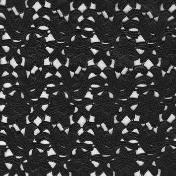 Tissu guipure noire