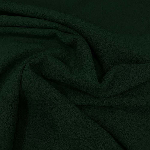 Pine green crepe 100% wool fabric