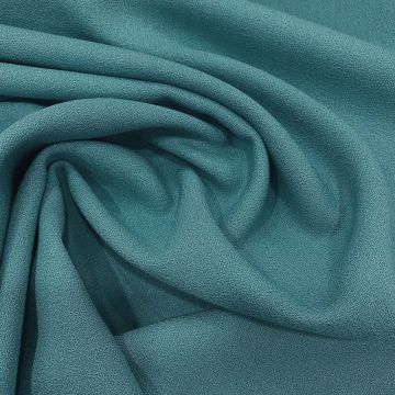 Lagoon blue crepe 100% wool fabric