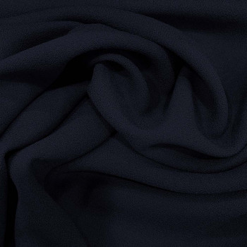 Navy blue wool crepe fabric 100% wool