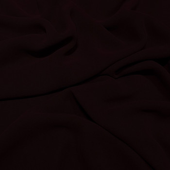 Tissu crêpe georgette viscose rouge lie de vin