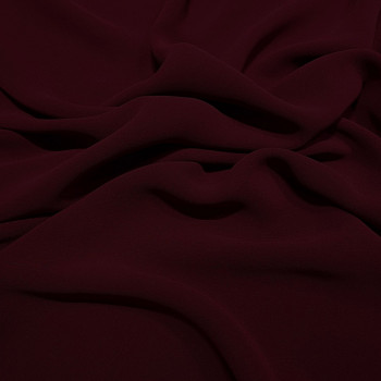 Burgundy red viscose georgette fabric