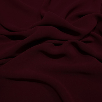 Tissu crêpe georgette viscose rouge bordeaux