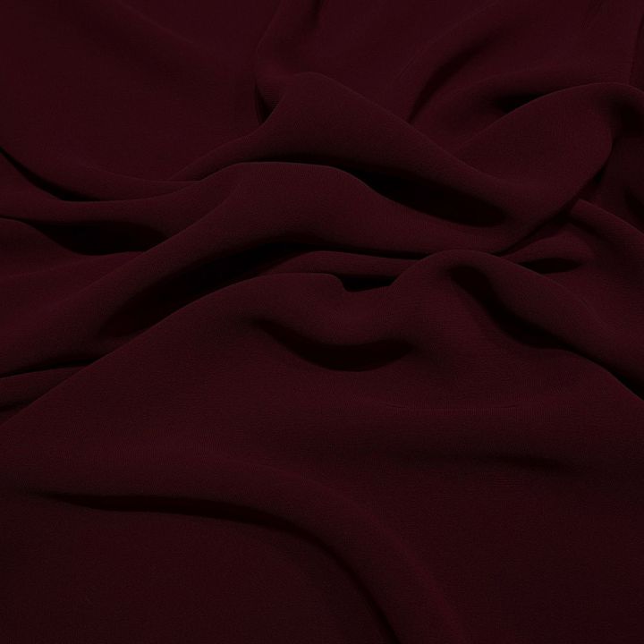 Burgundy red viscose georgette fabric