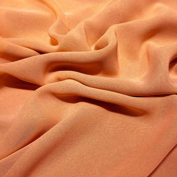 Tissu crêpe georgette viscose orange abricot