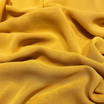 Tissu crêpe georgette viscose jaune