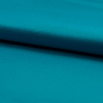 Cotton satin fabric turquoise blue