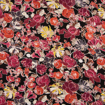Floral printed viscose fabric