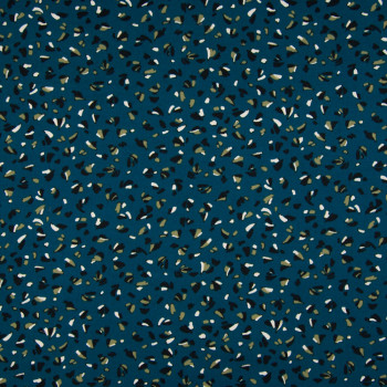 Tissu viscose imprimé constellation bleu