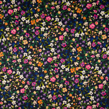Tissu satin de coton imprimé floral