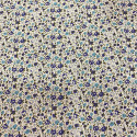 Tissu popeline 100% coton imprimé floral bleu