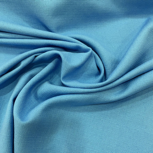 Turquoise cotton piqué fabric