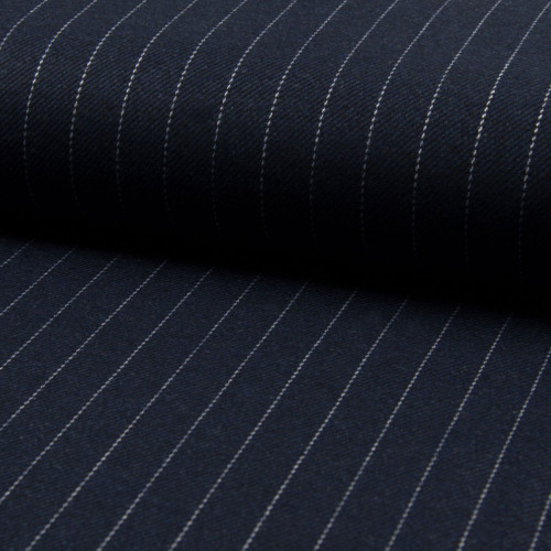 Navy blue herringbone tennis stripe fabric