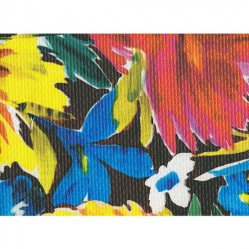 Jacquard fabric with multicolored flowers