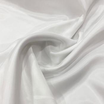 White 100% acetate lining fabric