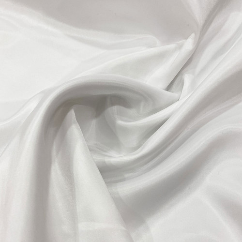 White 100% acetate lining fabric