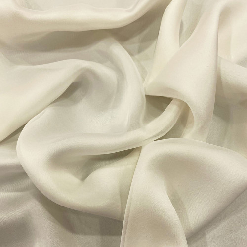 Ivory 100% silk chiffon — Tissus en Ligne