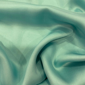 Aqua blue 100% silk chiffon