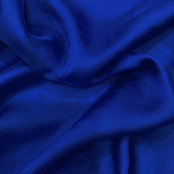 Royal blue 100% silk chiffon