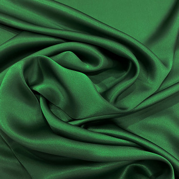 Tissu satin 100% soie vert bouteille