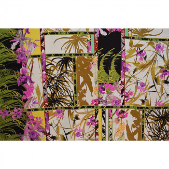 Japanese patterned silk chiffon fabric