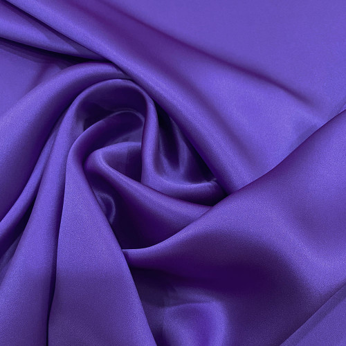 Tissu satin 100% soie violet