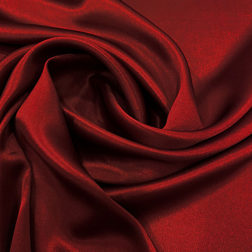 Burgundy red satin fabric 100% silk