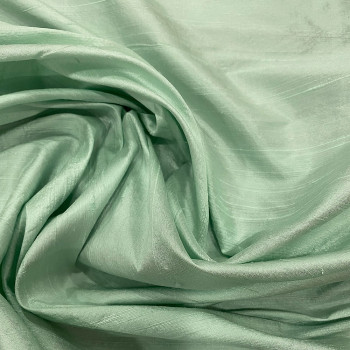 100% silk shimmer dupion fabric celadon green