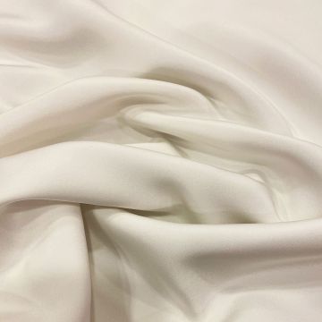 Raw white 100% silk crepe fabric