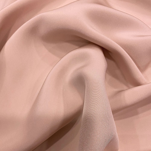 Old pink 100% silk crepe fabric