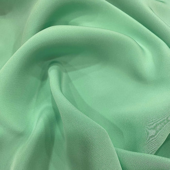 Tissu crêpe drap de soie vert Nil