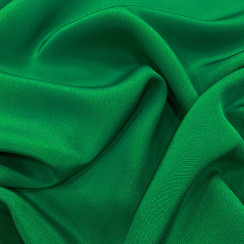 Tissu crêpe drap de soie vert émeraude