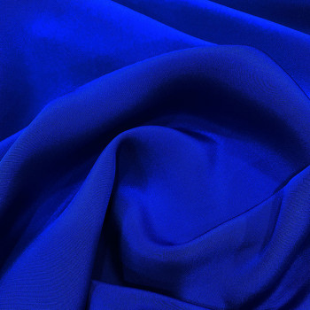Tissu crêpe drap de soie bleu roi