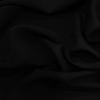 Tissu crêpe drap de soie noir