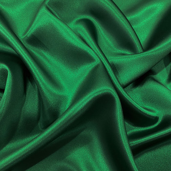 Emerald green heavy silk crepe fabric