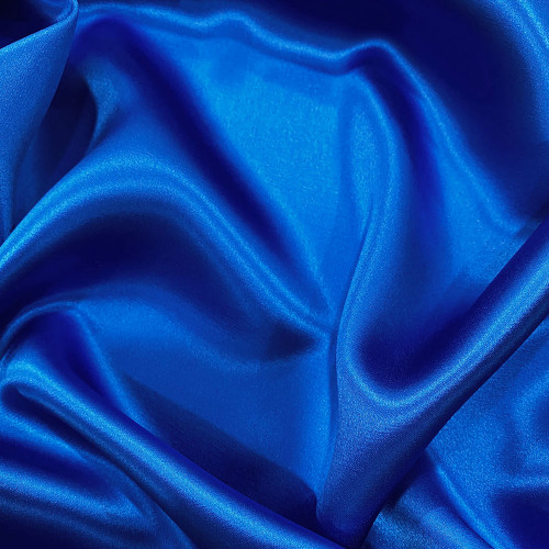 Royal blue double-sided heavy silk satin fabric