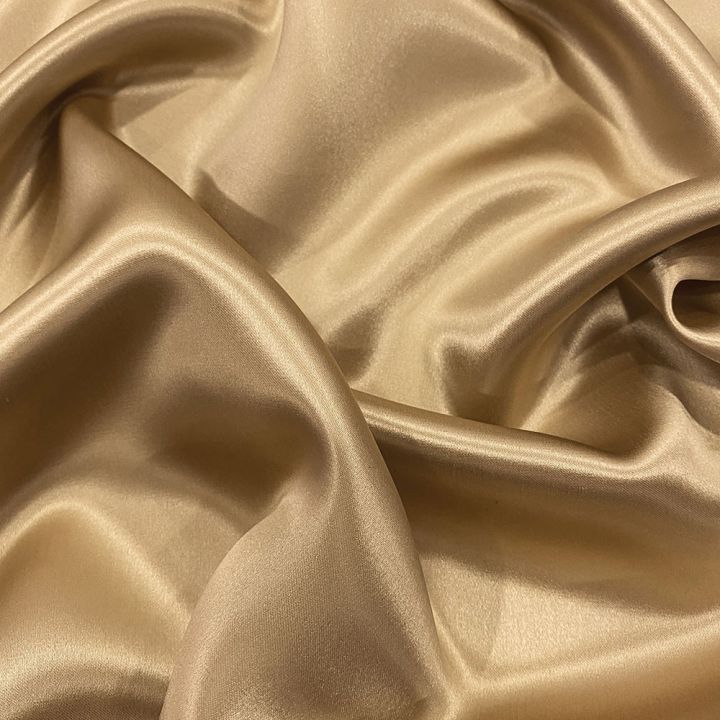 Gold double-sided heavy silk satin fabric