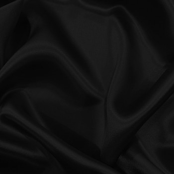 Black double-sided heavy silk satin fabric