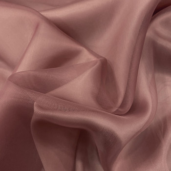 Rosewood silk organza fabric