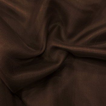 Brown silk organza fabric