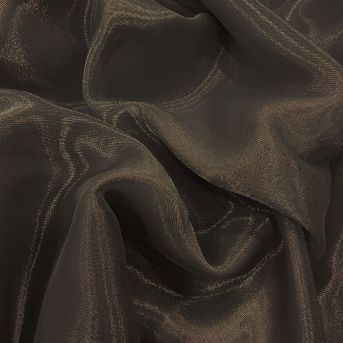 Chestnut brown lurex silk lamé fabric
