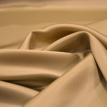 Beige satin fabric 100% silk