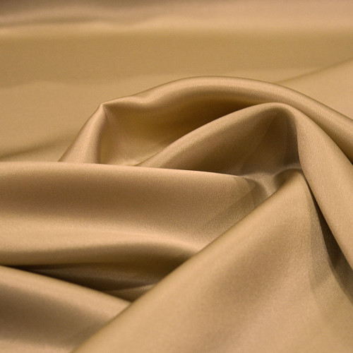 Tissu satin 100% soie beige