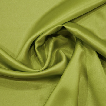 Anise green satin fabric 100% silk